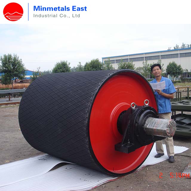 good function cement rubber lagging pulley driving pulley conveyor drum pulley